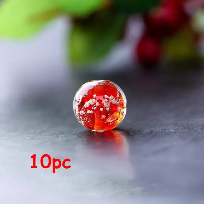 10 יחידות / חבילה חרוזים מוארים לשרשרת צמיד DIY תכשיטים עשויים בעבודת יד אביזרים שמיים כוכביים חרוזים משוחררים 10mm 12mm