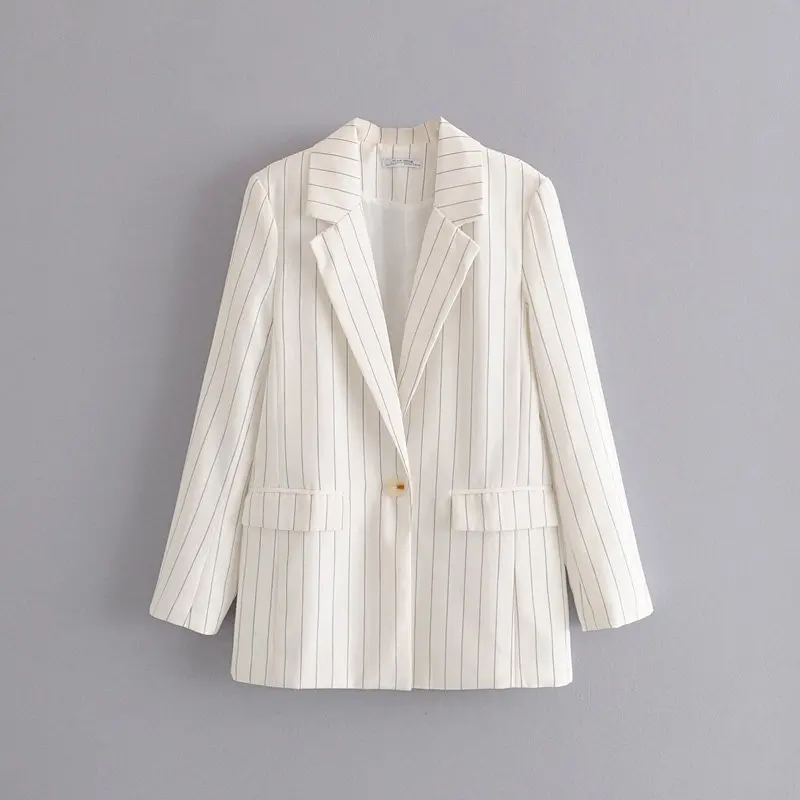 

DT70-27348 European and American fashion stripe a grain of buckle suit