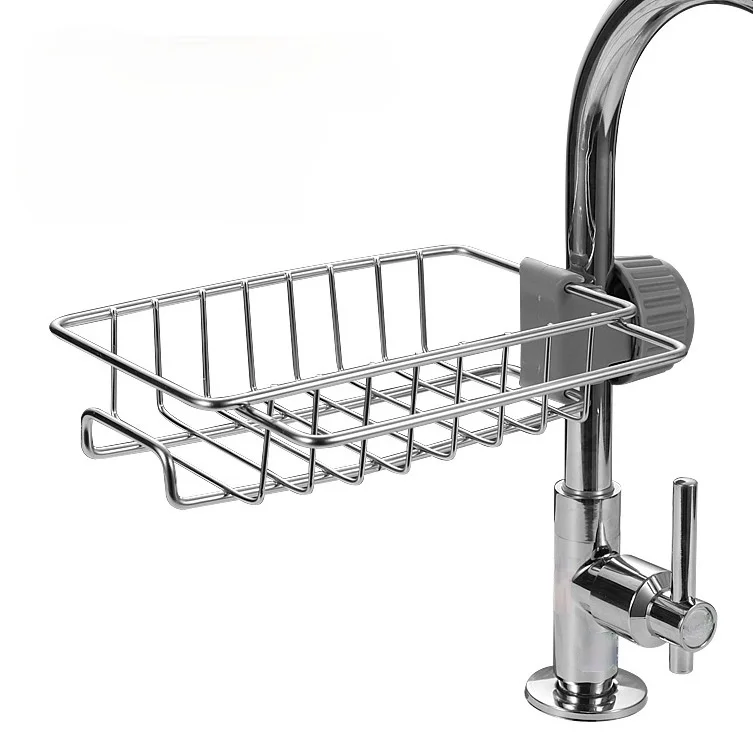 Faucet-Rack Storage-Shelf Dish-Cloth Sponge Drain Pool Stainless-Steel Finishing Kitchen