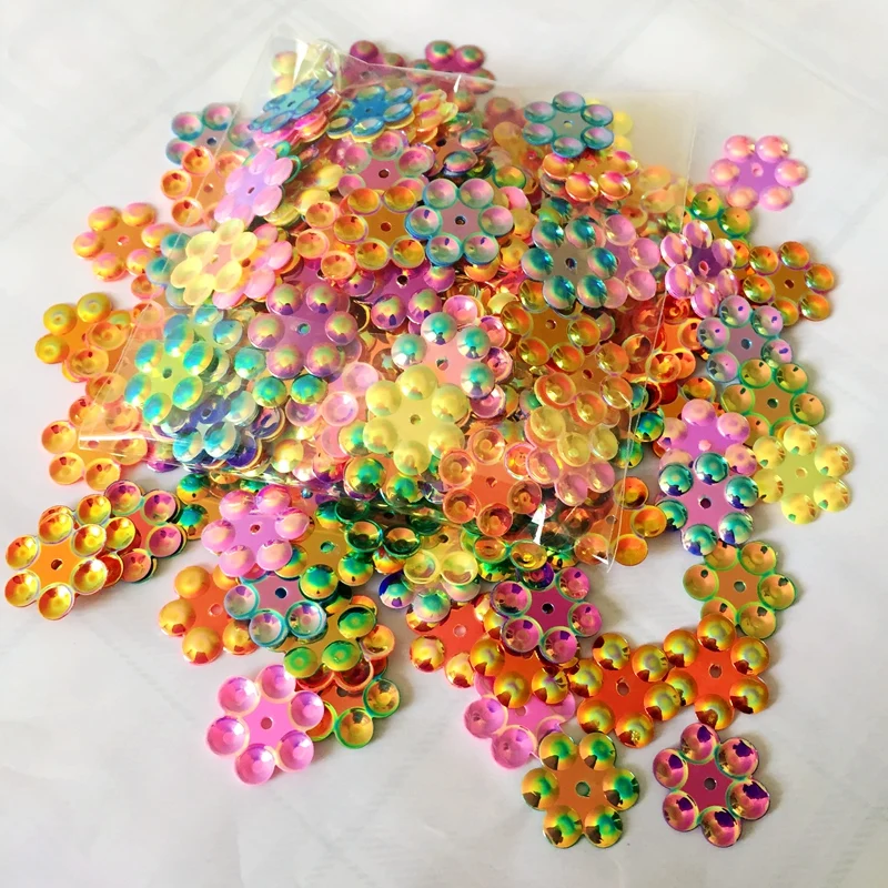 Mix 400pcs 11mm New Coming 3D Sequin Flower patches For Clothing Accssory DIY Art Decoration Jewelry Making -C34A