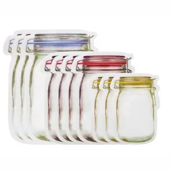 

10Pc Food Storage Containers Reusable Silicone Food Storage Bags for Food Vegetable Meat Fruit jar-shaped bag Fresh Produce