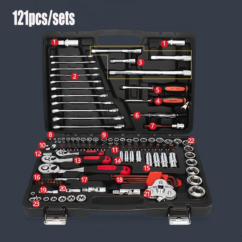 Professional Socket Set Hand Tools for Automotive Repair Durable socket