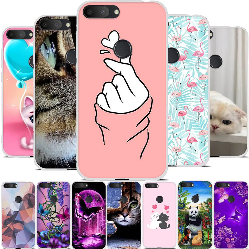 Мягкий силиконовый бампер из ТПУ для alcatel 1s 2019 чехол с 3D принтом кошки Alcatel