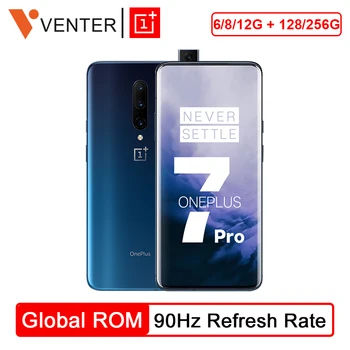 Перейти на Алиэкспресс и купить В наличии, смартфон OnePlus 7 Pro с глобальной прошивкой, камера 48 МП, Восьмиядерный процессор Snapdragon 855, 6,67 дюйма, 2K + жидкий AMOLED экран, разблокировк...