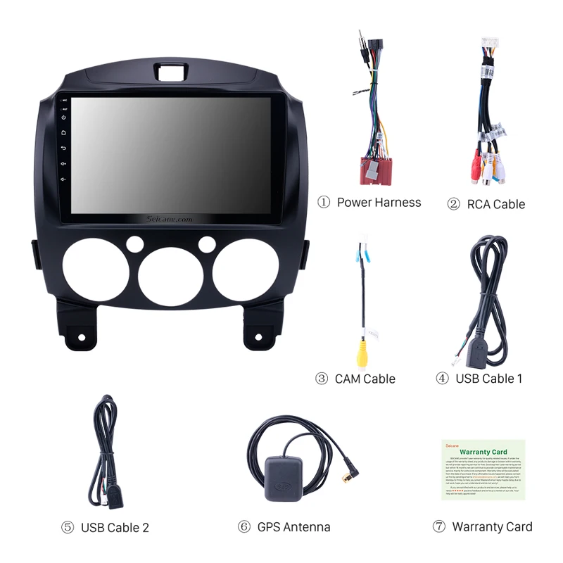 US $97.82 Seicane Android 100 Car Radio Gps For Mazda 2JinxiangDeThird Generation 2007 2013