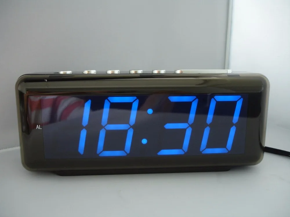 ABS/PS часы зеленый, красный, синий рисунок DisplayBig Numbers электронный светодиодный Будильник с европейской вилкой современный