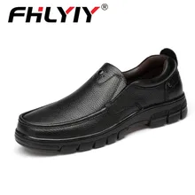 Fhlyiy 36-49 мужская повседневная кожаная деловая обувь удобная роскошная дизайнерская обувь из натуральной кожи слипоны, большие размеры, Zapatos De