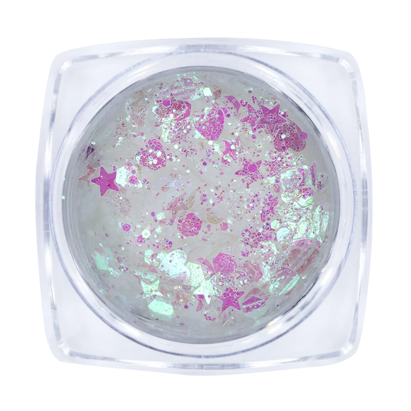 Серебристый Ur Sugar Star голографический блестящий для ногтей Блестки Серебряные Красочные наконечники блестящие, дизайн ногтей украшения для салона дома DIY - Цвет: Серебристый