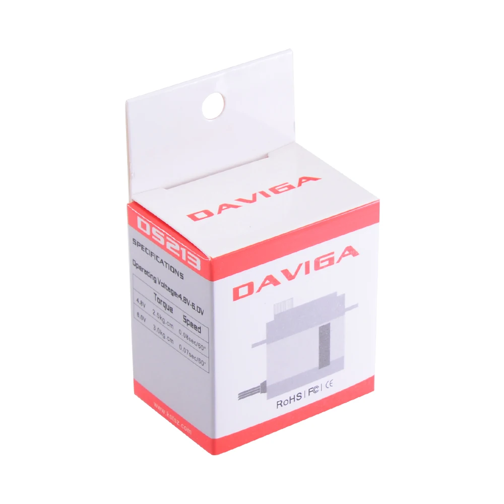 KST Daviga DS213 6В 3кг 0.07sec серводвигатель с металлическим зубчатым приводом для
