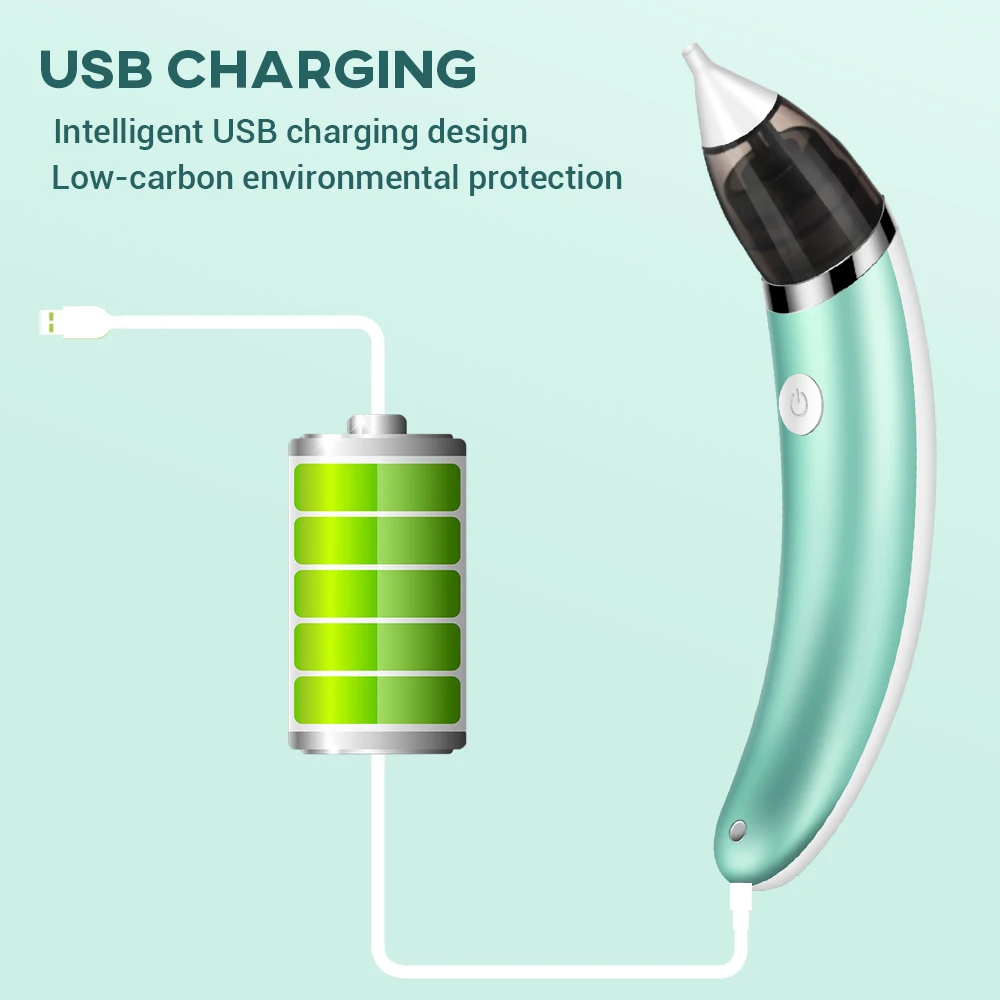 Ceny Baby Aspirator Bebe czyścik do nosa Kid elektryczny aspirator do nosa noworodek Sucker Cleaner Sniffling Safe higieniczny Aspirator do nosa