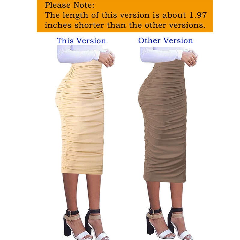 Vfemage Womens Elegant Ruched Ruffle High Waist Leopard Floral Print Slim Casual Work  Party Pencil Midi Mid-calf Skirt  1023