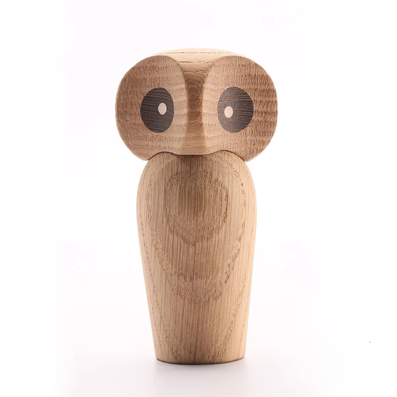 Скандинавская деревянная кукла "Сова" креативное деревянное украшение для дома подарок - Цвет: Oak owl