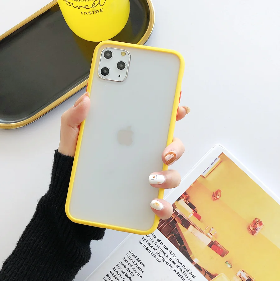 Однотонный прозрачный чехол для телефона без полей для iPhone11pro 11pro Max xs max XR 6 6S 7 Plus 8plus чехол для ухода за кожей