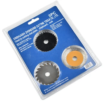 

3pcs Mini Circular Saw Blade Set HSS Cutting Disc Rotary Tool Accessories Compatialble for Dremel - Wood Plastic Aluminum