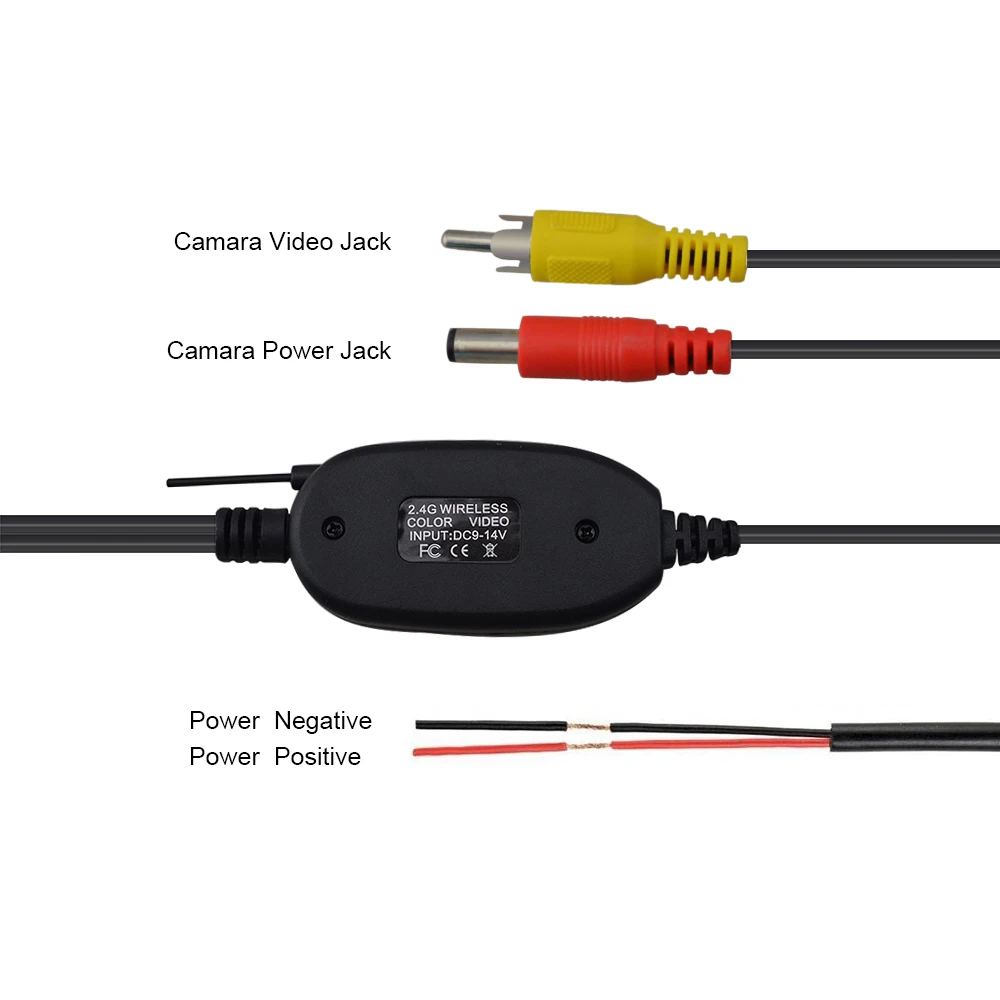 2.4 Ghz Wireless Rear View Camera RCA Video Transmitter & Receiver Kit for Car Rearview Monitor FM Transmitter & Receiver (5)