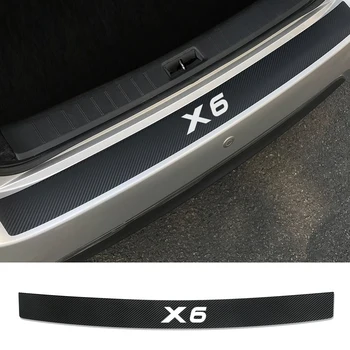 

For BMW X6 F16 E71 Car Carbon Fiber Stickers rear bumper trunk Auto Protector Decoration Decals Styling Tuning Car Accessories