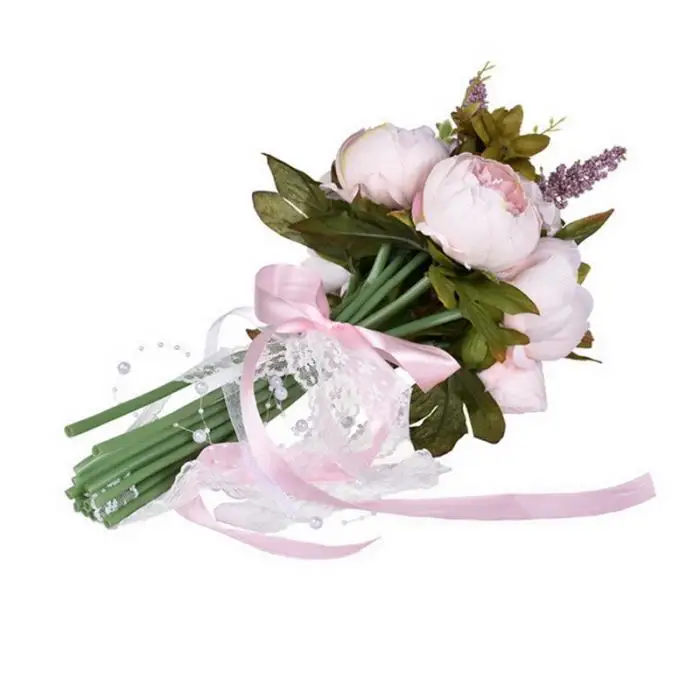 Свадебный букет, букет искусственных цветов, винтажный деревенский стиль, романтический