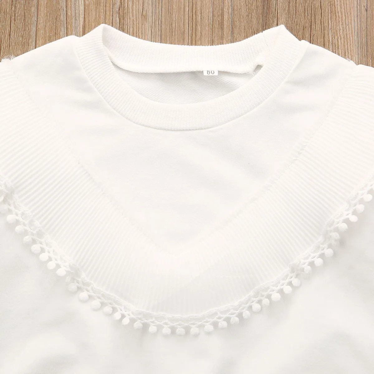 Boutique Girl Clothes Kids Baby Girls Toddler Clothes Solid Ruffle Tops T-Shirt Flare Pants Outfits Size 1-5Y