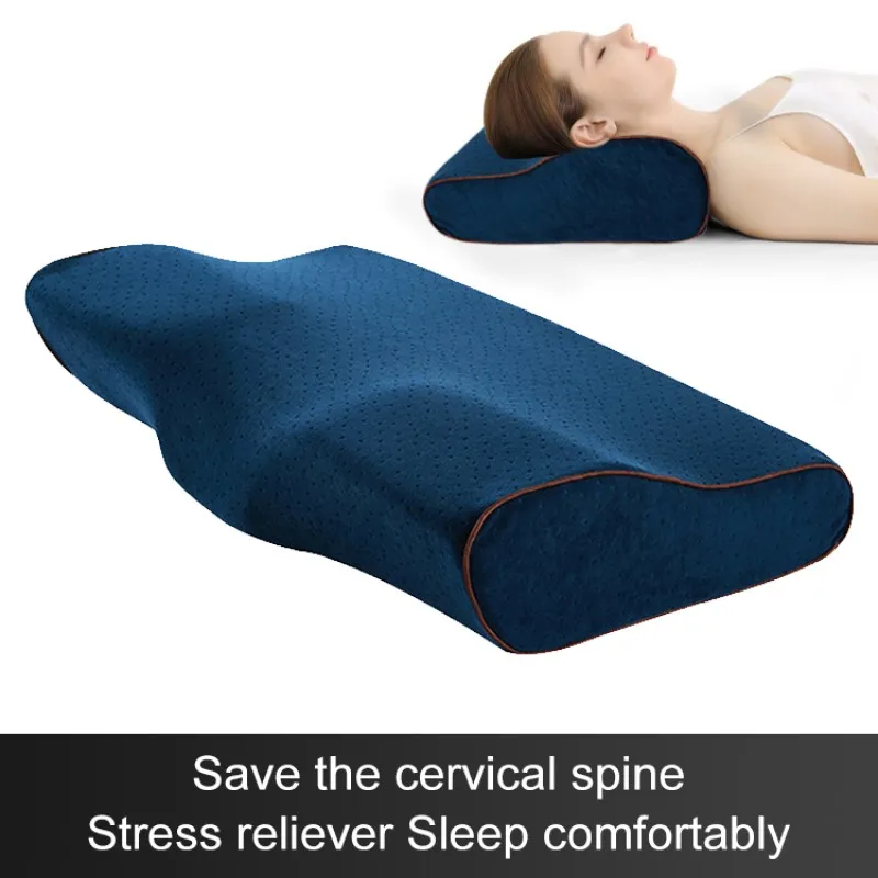 Memory Foam Bed Pillow Neck Protection Slow Rebound Bedding Pillows Memory Foam Butterfly Shaped