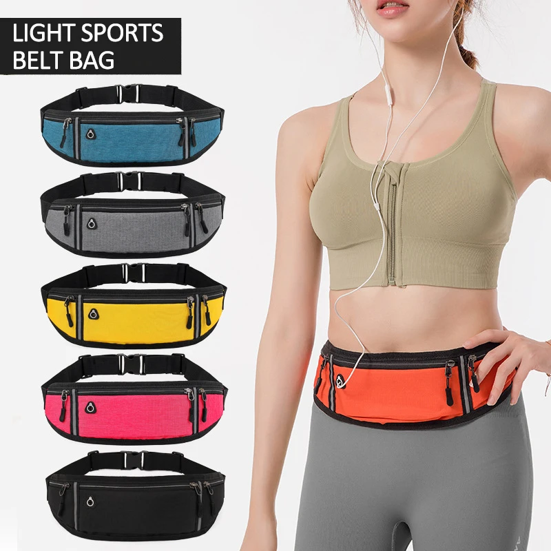 Sac de ceinture de course professionnel pour hommes et femmes, poudres cachées, étui pour téléphone portable, sacs de sport de gym, pack de ceinture de course