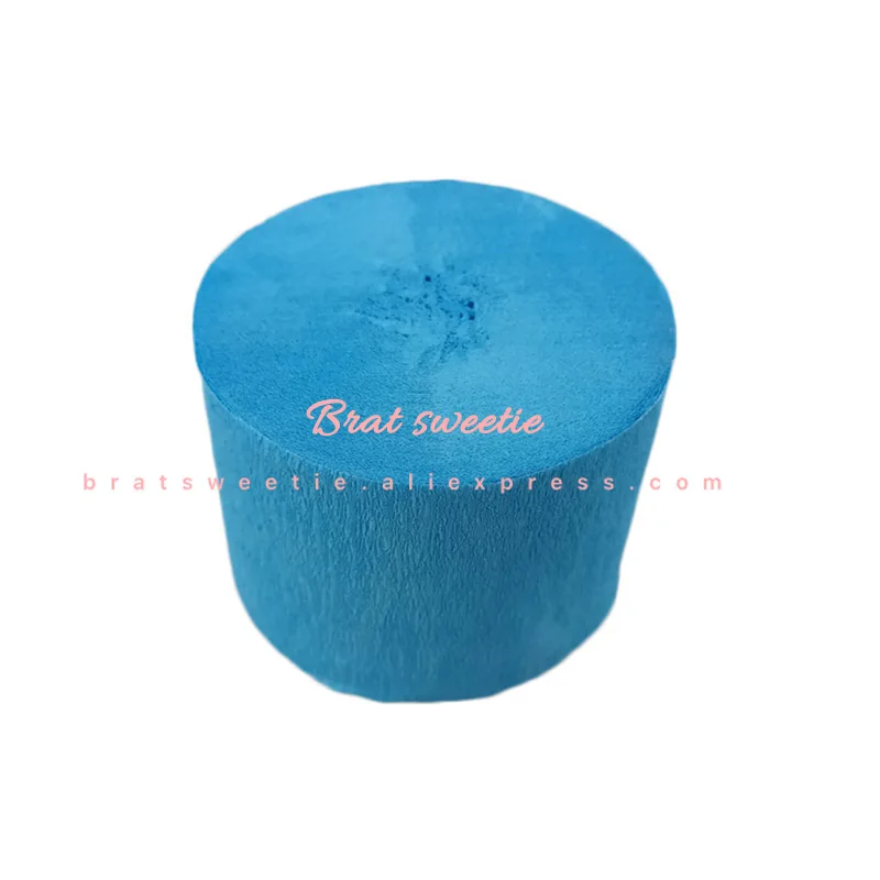 sky blue Crepe 4,5 см* 25 см длинные узкие ленты из крепированной бумаги декоративные Crinkled DIY ремесло цветок сделать обертывание День рождения Свадьба Вечеринка Декорация - Цвет: sky blue Crepe