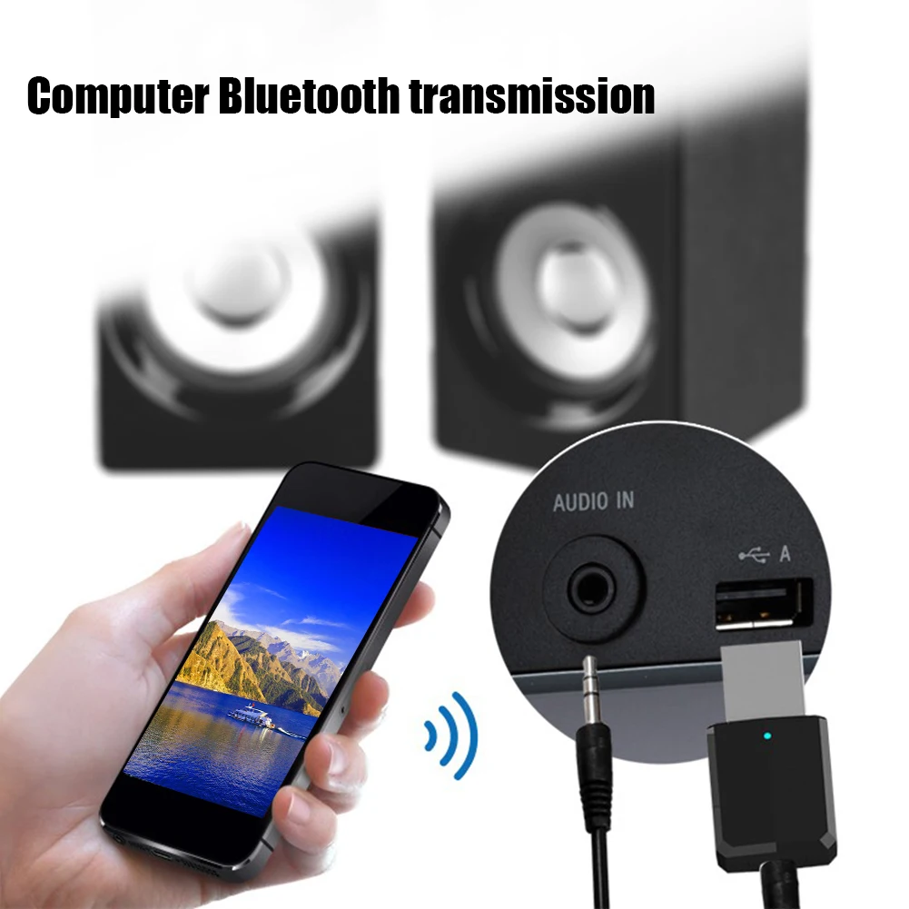 2 шт. 3,5 мм разъем стерео автомобильные аксессуары Bluetooth аудио приемник кнопка переключения беспроводной USB 2 в 1 музыкальный передатчик Hands Free