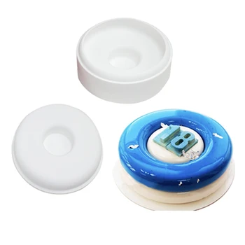 

2pcs Circle shape Baking silicone french cake mold for mousse frozen ice cream cake mould bakery tool