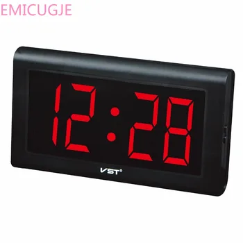 

Numbers Electronic Clock with EU Plug Living Room Led ClockNew Big Screen Digital LED Wall Clock Europe Modern Table Clock Big