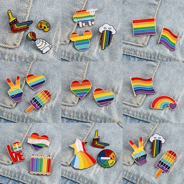 Cogumelo do arco-íris esmalte duro Pin, Orgulho Gay Broches engraçados,  Lgbq + Jogo Meme Jóias, broches bonitos - AliExpress