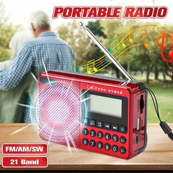 

Mini Portable Radio Handheld Digital FM/AM/SW Radio Music Player Digital Mini Radio Multifunctional Sound Recorder Insert Card