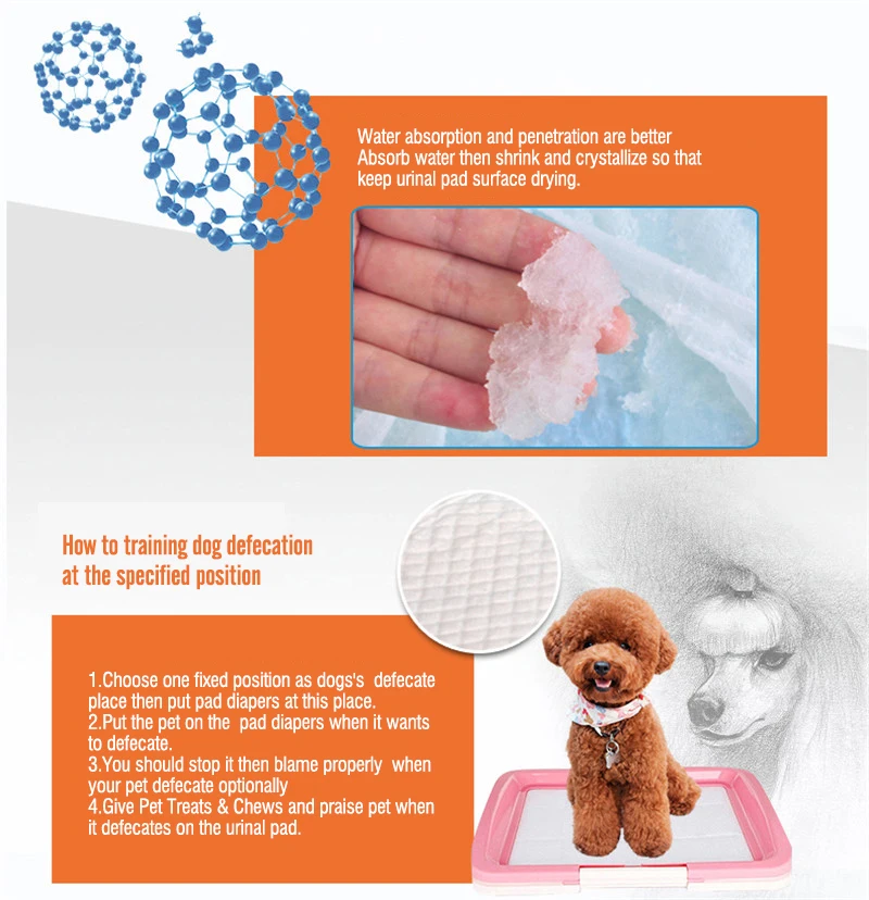 Super Absorbent Diaper Antibacterial Dog Urine Pad Pet Dog Diapers  Multi-Size Dog Toilet Mat Puppy Training Pee Pads (2)