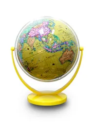 Globo digital terrestre de 20cm de diámetro, Hd, Océano amarillo, en versión inglesa y China, artículos de decoración para estudiantes, 2021