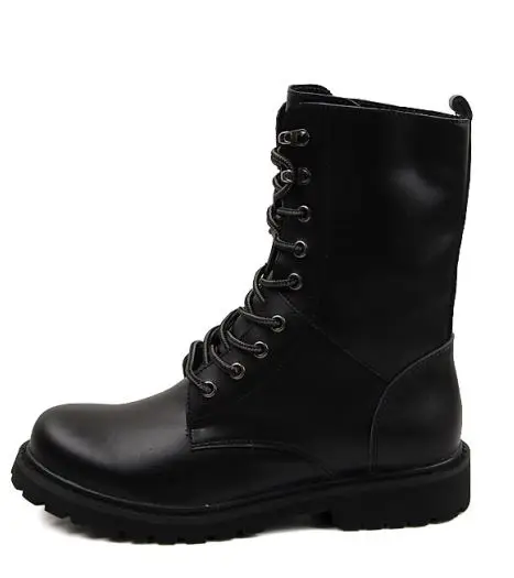 genuine leather Men middle boots winter half boots classic designer man lace up shoes wearproof man snow shoes zy573