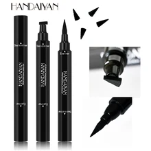 1 шт., двухглавый жидкий карандаш для подводки глаз, водостойкие Черные Карандаши, подводка для глаз со стрелкой, ручка, косметические макияжные трафареты для глаз