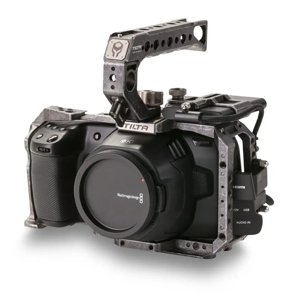  Tilta BMPCC 4K 6K Camera Full Cage TA-T01-B Tactical Fininshed / Gray SSD Drive Holder Top Handle f