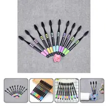 

Hand-Held 10Pcs Ultralight Home Integrated Toothbrush Tools BPA Free Portable Toothbrushes Long Handle for Family Use