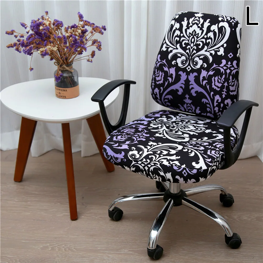 l Съемные эластичные чехлы на кресла офисные поворотные чехлы для стульев гибкие Геометрические полосы печатные офисные Чехлы SEP99 - Цвет: l
