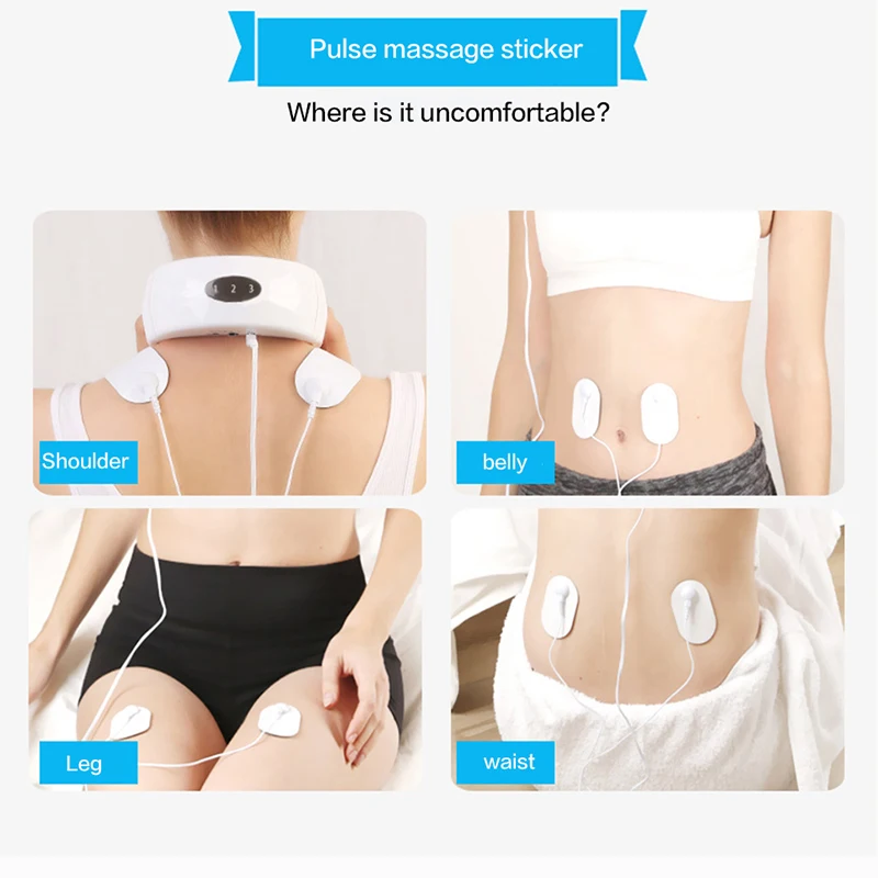 Electric Pulse Back and Neck Massager Acupuncture Therapy Far Infrared Heating Pain Relief Health Care Relax Cervical Instrument