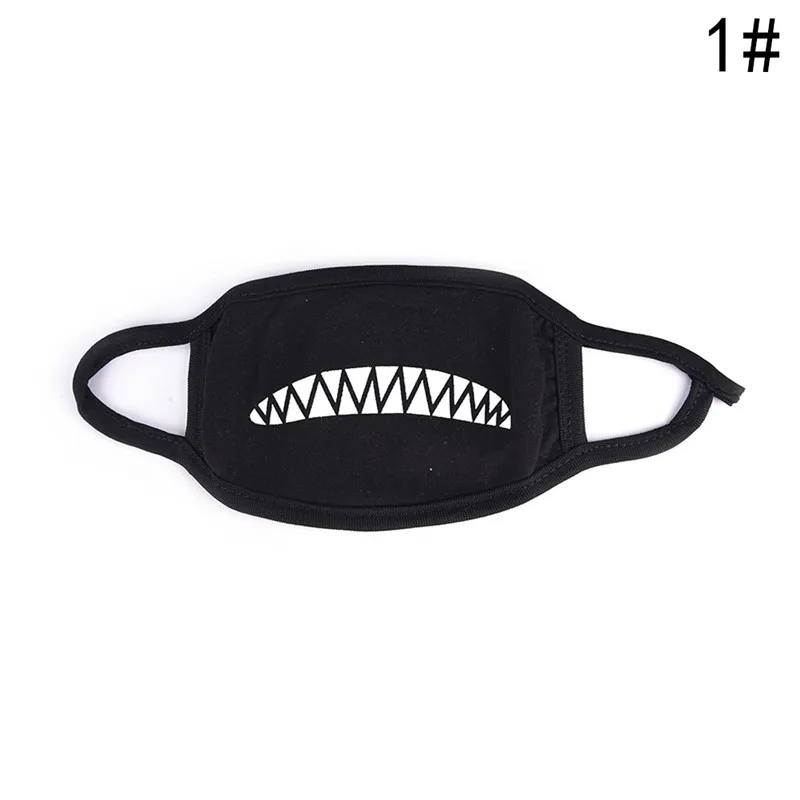 Маска для лица унисекс, хлопковая, Пылезащитная маска для лица, маска для лица, аниме, мультяшная, счастливый медведь, для женщин и мужчин, муфельная маска для лица, Вечерние Маски - Цвет: BL-TTooth