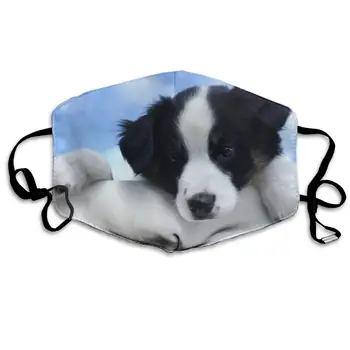 

Mouth Mask Cute Black White Dog Print Masks - Breathable Adjustable Windproof Mouth-Muffle, Camping Running for Women and Men