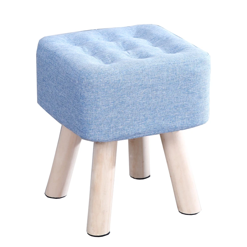 

29cm 39cm hight stool wooden chair fashionable fabric art table stools adult sofa creative step stool Minimalist Modern