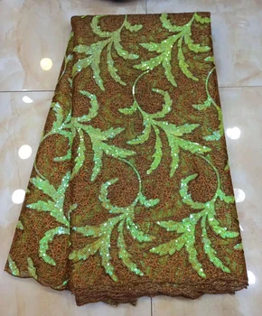 

2019 Latest Embroidery Sequins Lace Fabric 3d Lace Fabrics for Wedding Party African French Lace Nigerian Tulle Lace Fabric