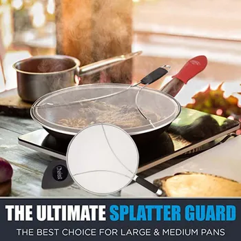 

Splatter guards suitable for cooking Grease splatter screen for frying pan 100% OF HOT oil SPLASH – protect skin from burns