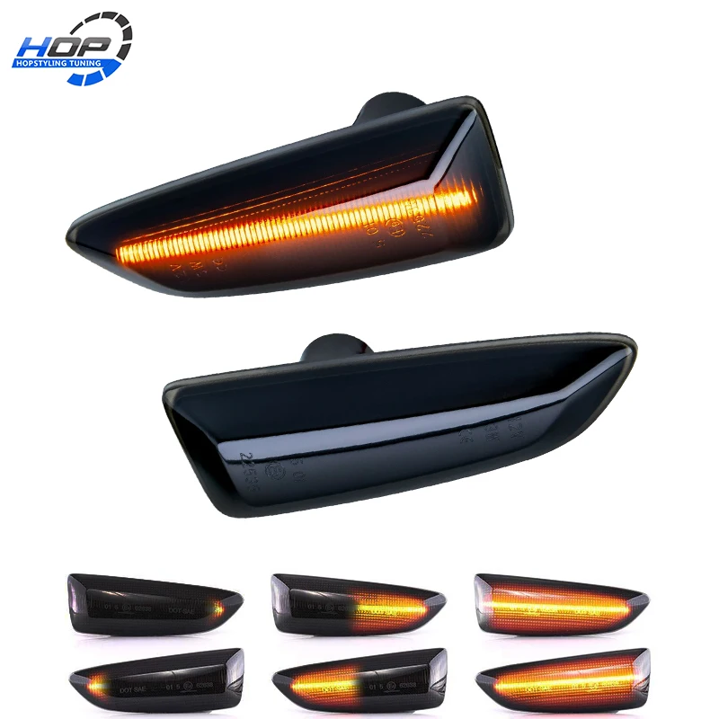 

2pcs Dynamic LED Side Marker Lights 12V Flowing Turn Signal Light Side Repeater Lamp Panel Lamp for Opel for Vauxhall Astra J K