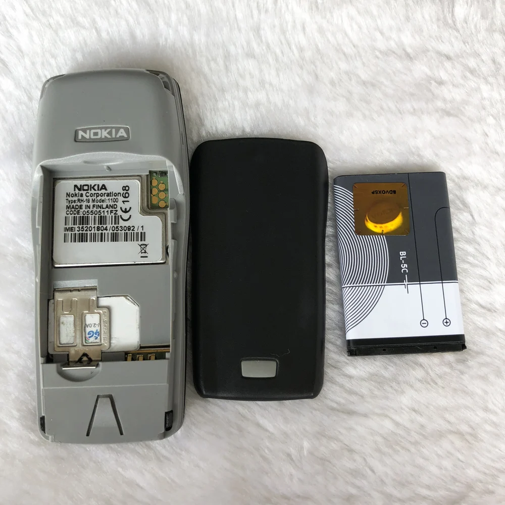 Отремонтированный мобильный телефон NOKIA 1100, дешевый телефон, старые мобильные телефоны, не могут использовать в Северной Америке