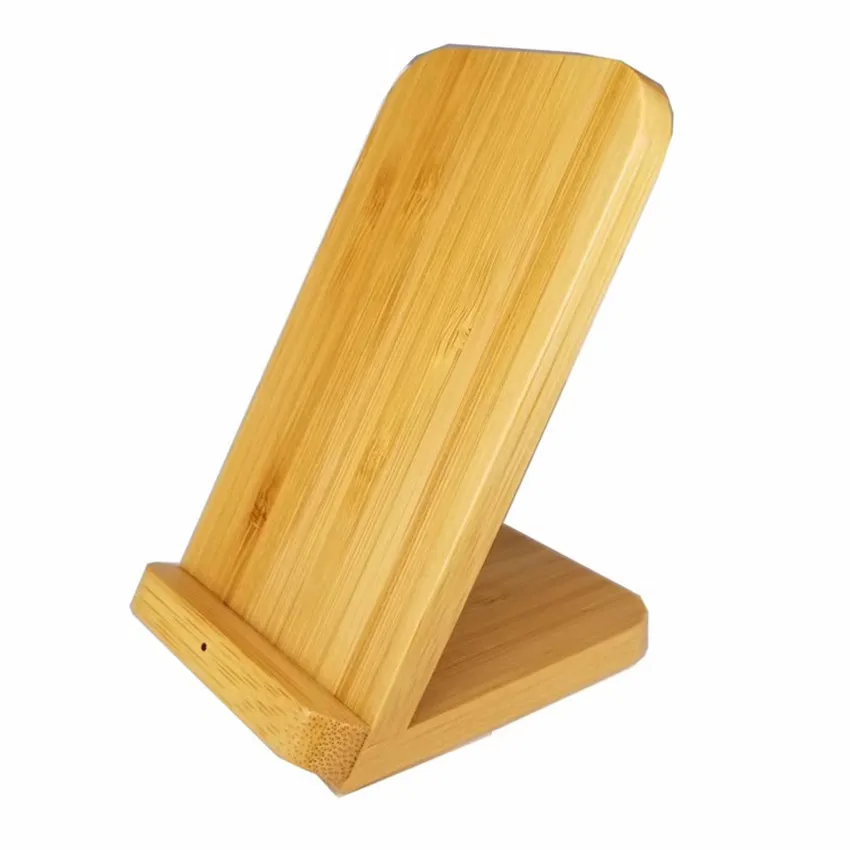 Qi Wireless Charger Induction Charging Docking Station Chargeur Bamboo Wood Charger Station For Iphone Xiaomi mi 9T Huawei P30 - Цвет: 10W