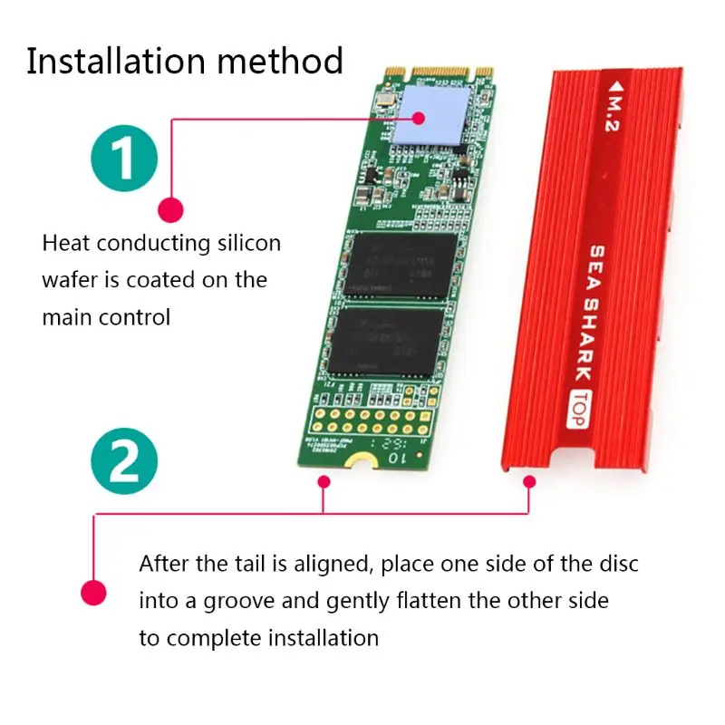 Алюминиевый лист теплоотвод NVME NGFF M.2 U.2 теплоотвод теплопроводность силиконовый вафельный кулер