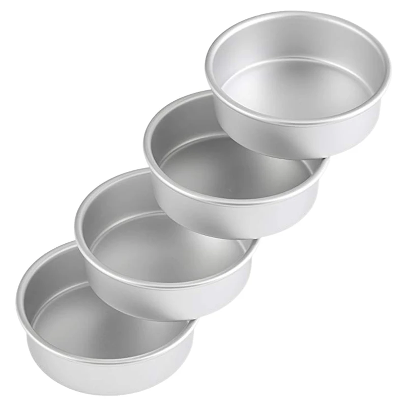 4 Pcs Cake Pan Aluminum Alloy Round Baking Pans Cake Pans Set Easy To Clean Dishwasher Washable 6 7 Inches Cake Mould Aliexpress
