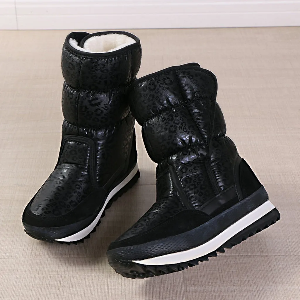 Botas mujer/женские ботинки водонепроницаемые зимние сапоги до середины икры на платформе теплые женские зимние сапоги; zapatos de mujer; женская обувь; 30