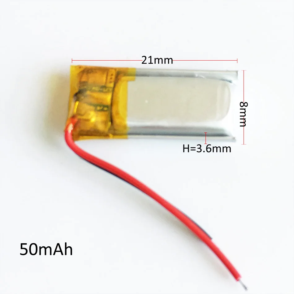 

3.7v 50mAh Lithium Polymer LiPo Rechargeable Battery Li cells For DIY Mp3 bluetooth Recorder headphone headset 360821